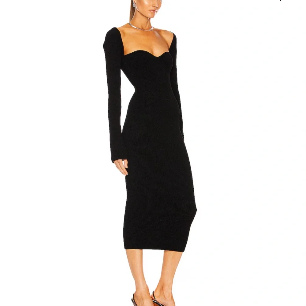 KHAITE Black Long Sleeve Dress - Picture 2 of 5